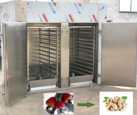 Cashew nut drying machine