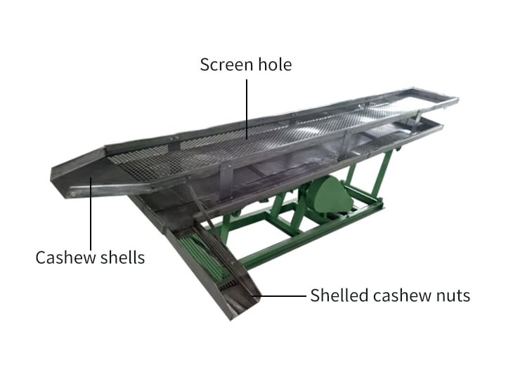 Cashew vibrate separator