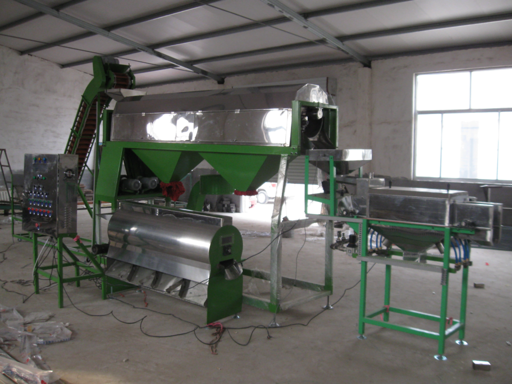 Cashew peeling production line