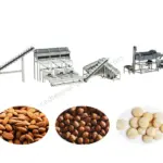 almond shelling machines line