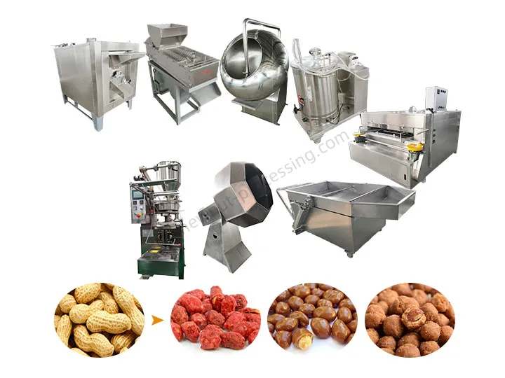 Linha de Produção de Amendoim Revestido Shuliy: Do Amendoim Cru ao Snack Crocante
