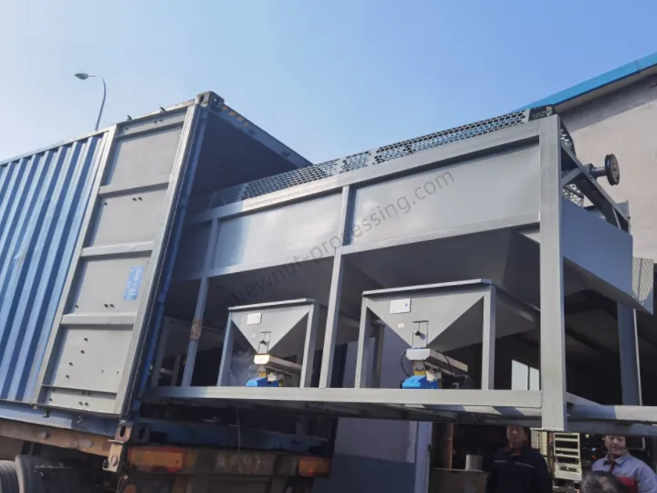 Our almond shelling line shipped to kenya.