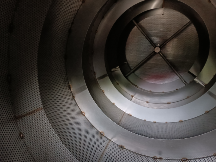 Inside the soaking tank