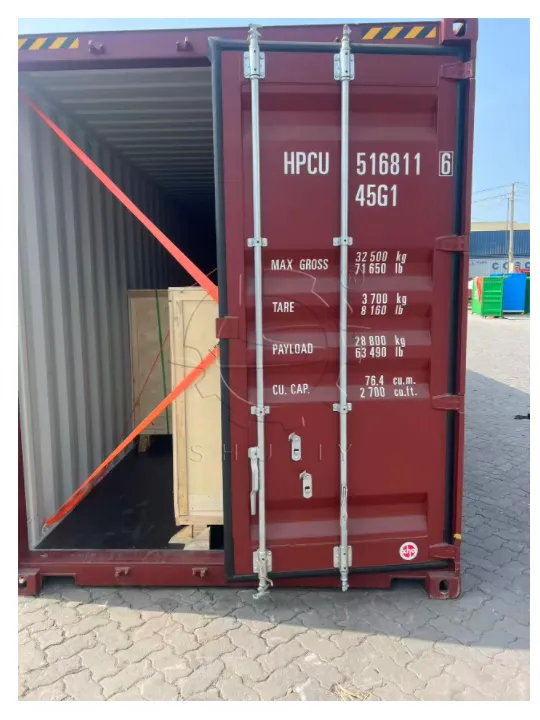 Peanut butter production line loaded onto a truck and shipped to ghana